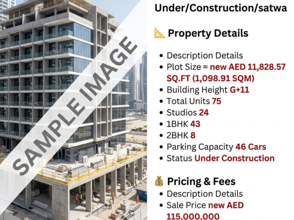 Hotel Apartments For Sale | jumeirah garden city Under/Construction/satwa