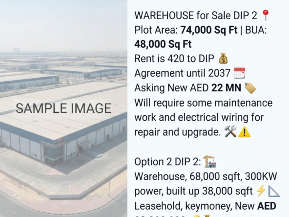 2 Warehouse for Sale | Dubai Investment Park 2 (DIP 2)