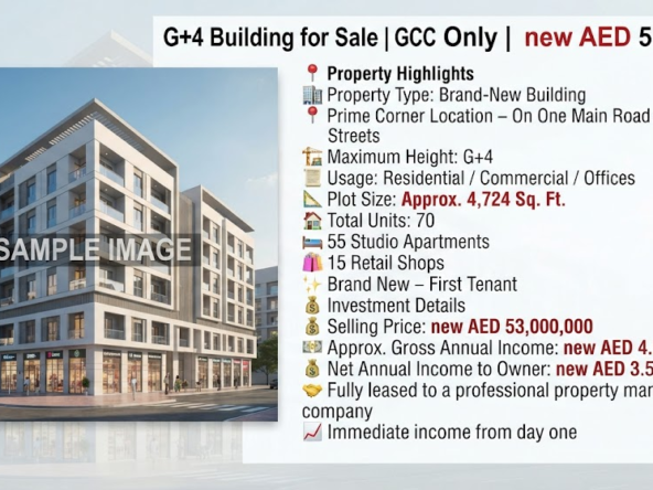 G+4 Building for Sale | GCC Only | AED 53 Million