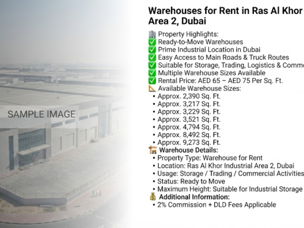 Warehouses for Rent in Ras Al Khor Industrial Area 2, Dubai