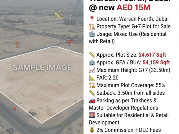 G+7 Plot for Sale | Warsan Fourth, Dubai