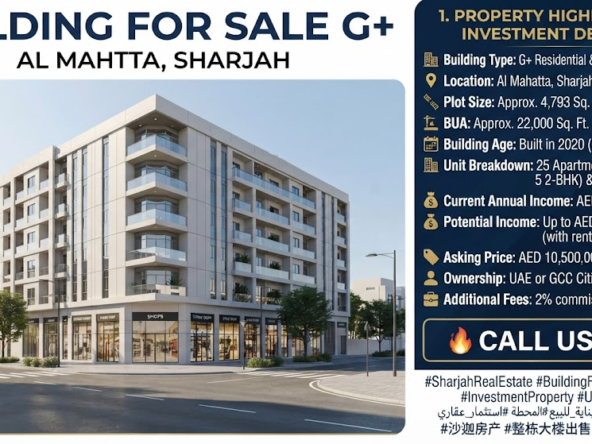 Building for sale G+5 Al Mahatta Sharjah