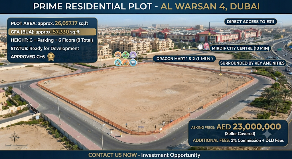 G+ Parking + 6 Plot in Al Warsan 4 for Sale