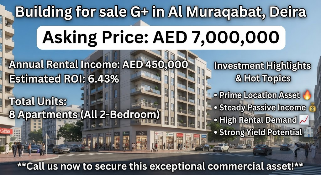 Building for sale G+ in Al Muraqabat, Deira