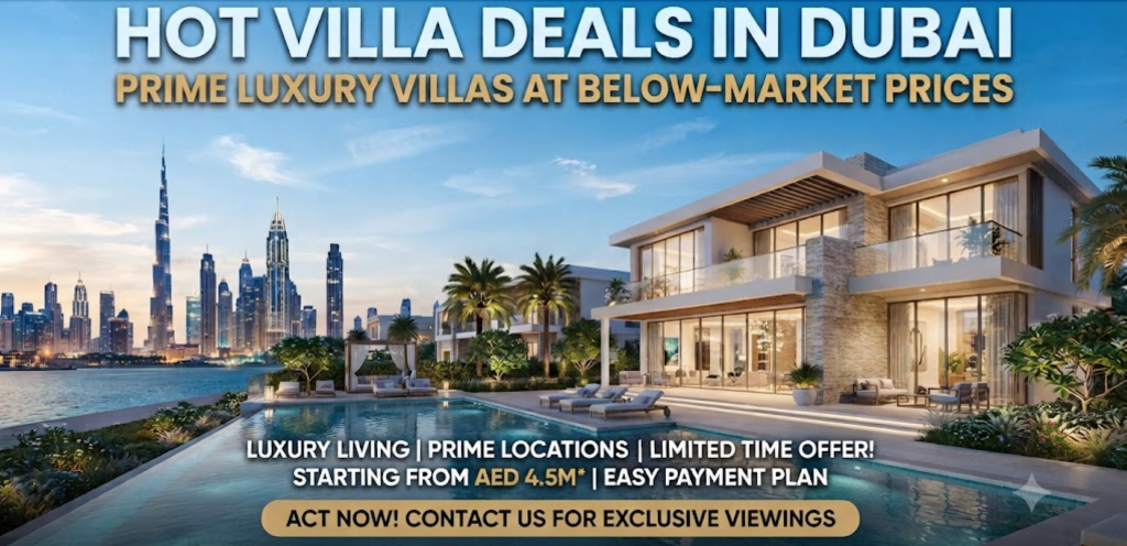 HOT VILLA DEALS IN DUBAI – PRIME LUXURY VILLAS AT BELOW-MARKET PRICES