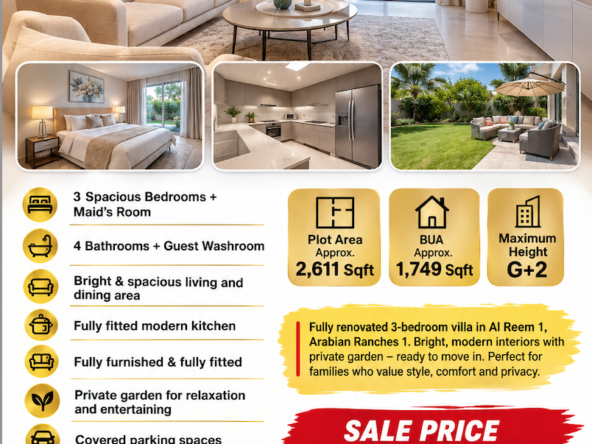 Renovated 3-Bedroom Villa for Sale | Al Reem 1, Arabian Ranches