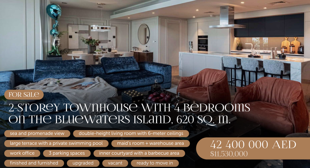4-Bedroom Townhouse for Sale – Bluewaters Island