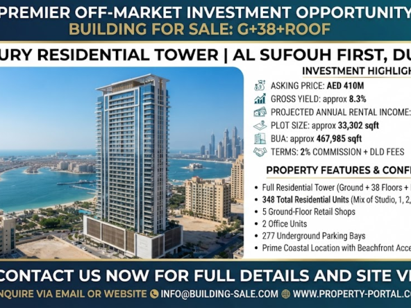Building for sale G+38+Roof Al Sufouh First