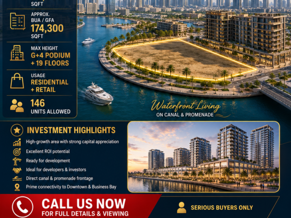 G+19 Meydan Bukadra G+ Plot for Sale | Canal-Facing Mixed-Use