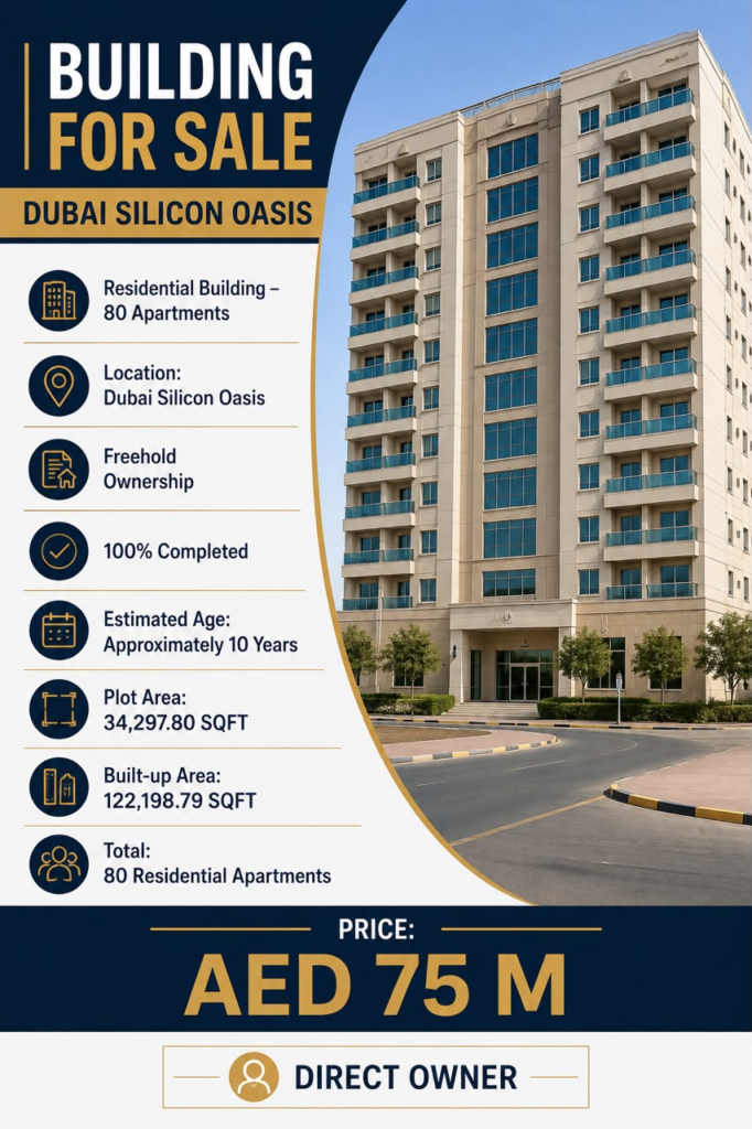 RESIDENTIAL BUILDING FOR SALE DUBAI SILICON OASIS