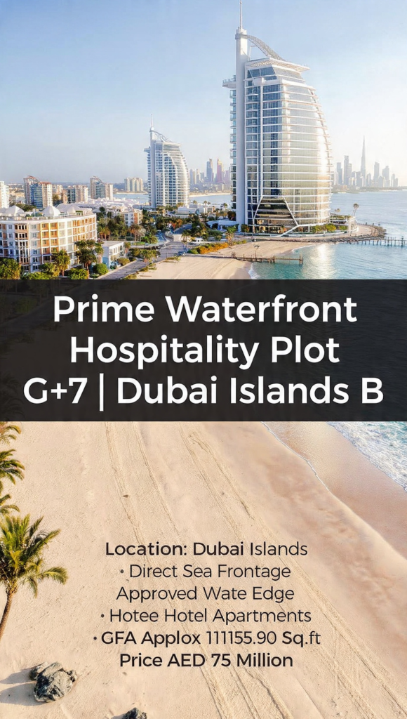 Waterfront Hotel G+7 Plot for Sale | Dubai Islands