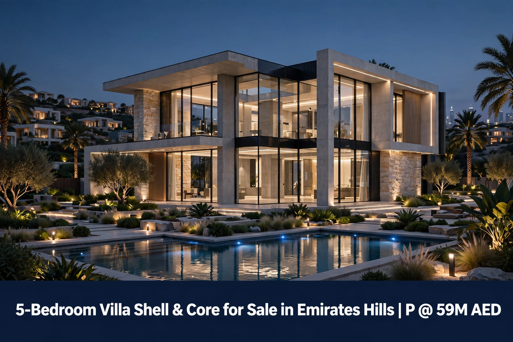 5-Bedroom Villa Shell & Core for Sale in Emirates Hills | P