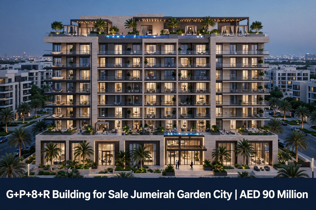 G+P+8+R Building for Sale Jumeirah Garden City | AED 90 Million