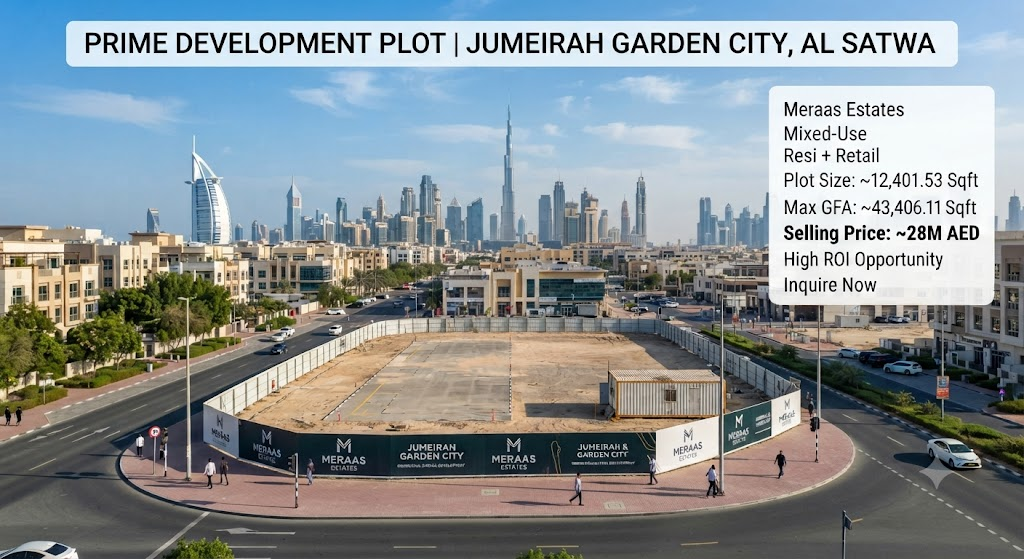 Residential and Retail G+2P+8 Plot For Sale jumeirah Garden City