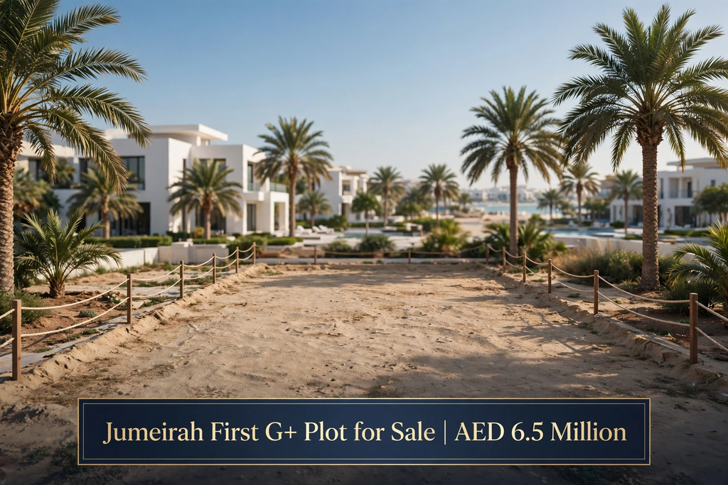 Jumeirah First G+1 Plot for Sale | AED 6.5 Million