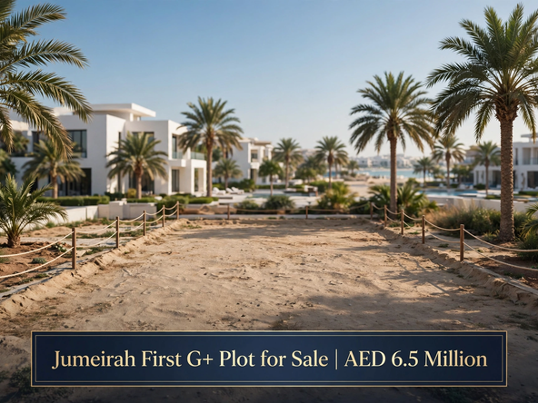 Jumeirah First G+1 Plot for Sale | AED 6.5 Million