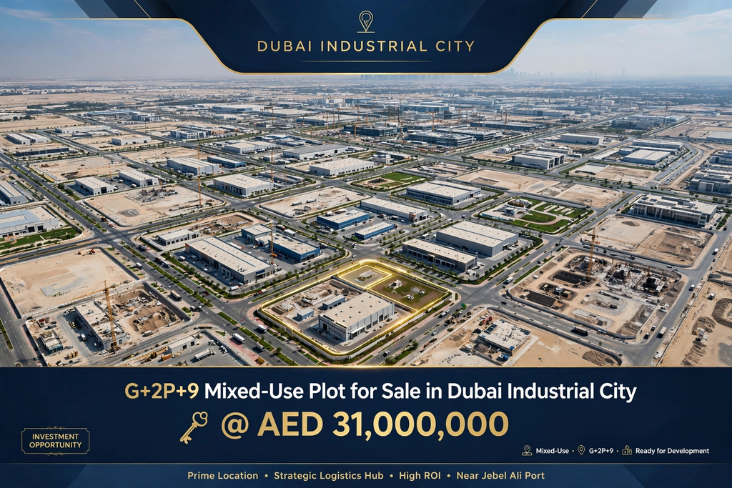 G+2P+9 Mixed-Use Plot for Sale in Dubai Industrial City-DIC