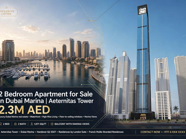 2 Bedroom Apartment for Sale in Dubai Marina | Aeternitas Tower