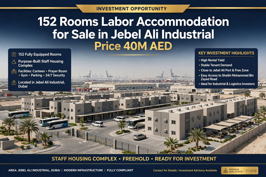 152 Rooms Labor Accommodation for Sale in Jebel ali Indust