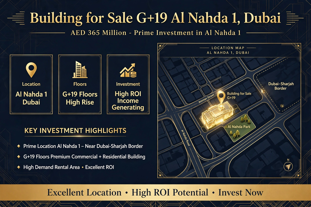 Building for Sale G+19 Al Nahda 1 Dubai | AED 365 Million