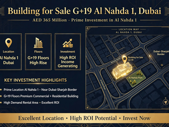 Building for Sale G+19 Al Nahda 1 Dubai | AED 365 Million