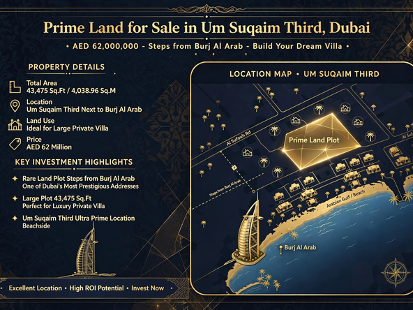 Prime Residential Plot Near Burj Al Arab / Um Suqeim