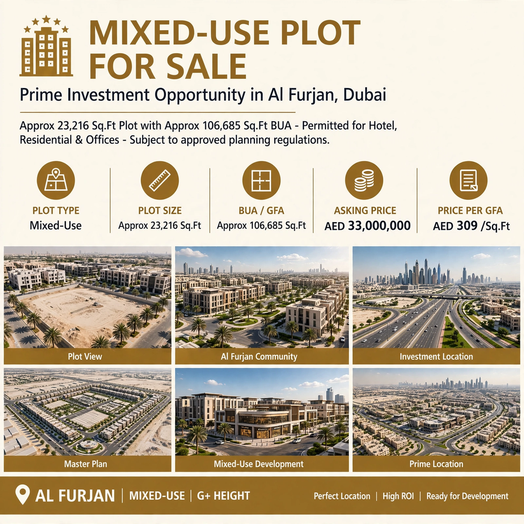 mixed use Plot in Al Furjan for Sale