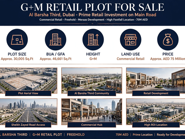 G+M Retail Plot for Sale in Al Barsha Third, Dubai