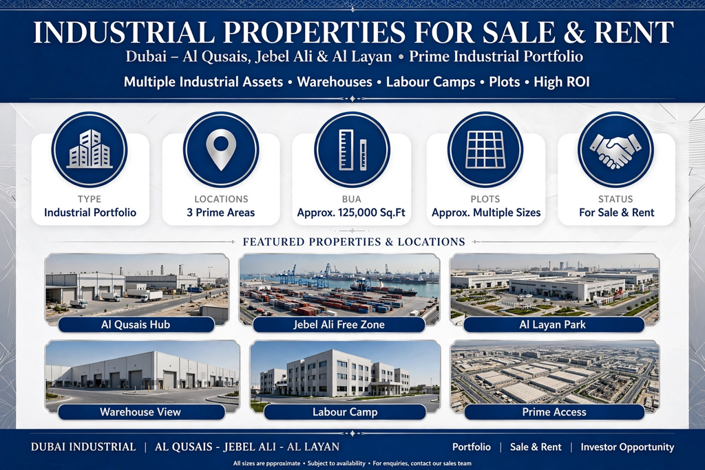 Industrial Properties for Sale & Rent in Dubai – Al Qusais, Jebel Ali & Al Layan
