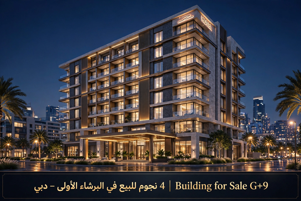 فندق 4 نجوم للبيع في البرشاء الأولى – دبي | Building for Sale G+9