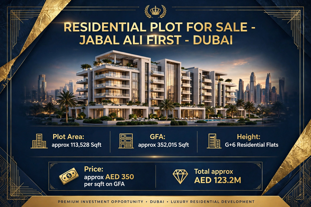 Residential Plot for Sale Jabal Ali First | Price 350 on GFA |